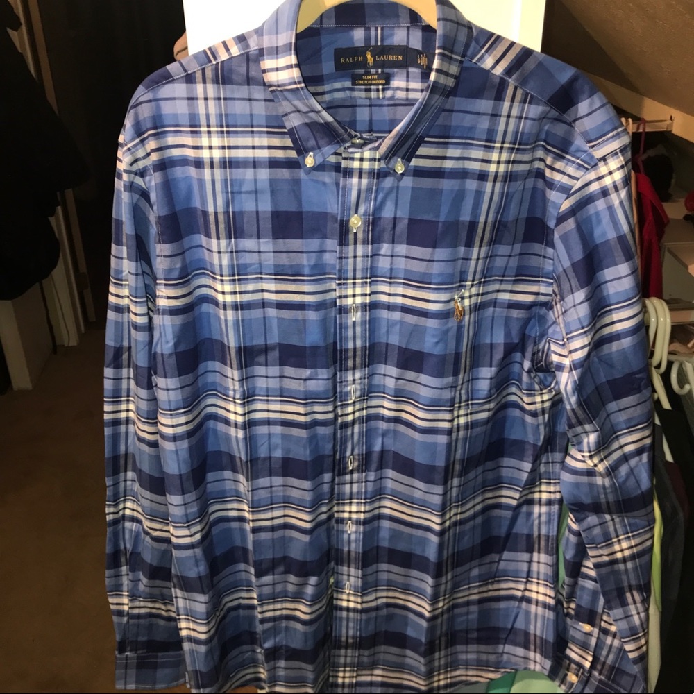 Polo Ralph Lauren Blue Button Up Shirt Large